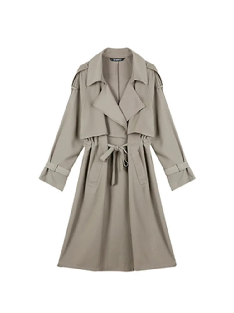 Temperament windbreaker women spring 2021 new Korean coat mid-length French retro British style coat
Temperament windbreaker women spring 2021 new Korean coat mid-length French retro British style coat