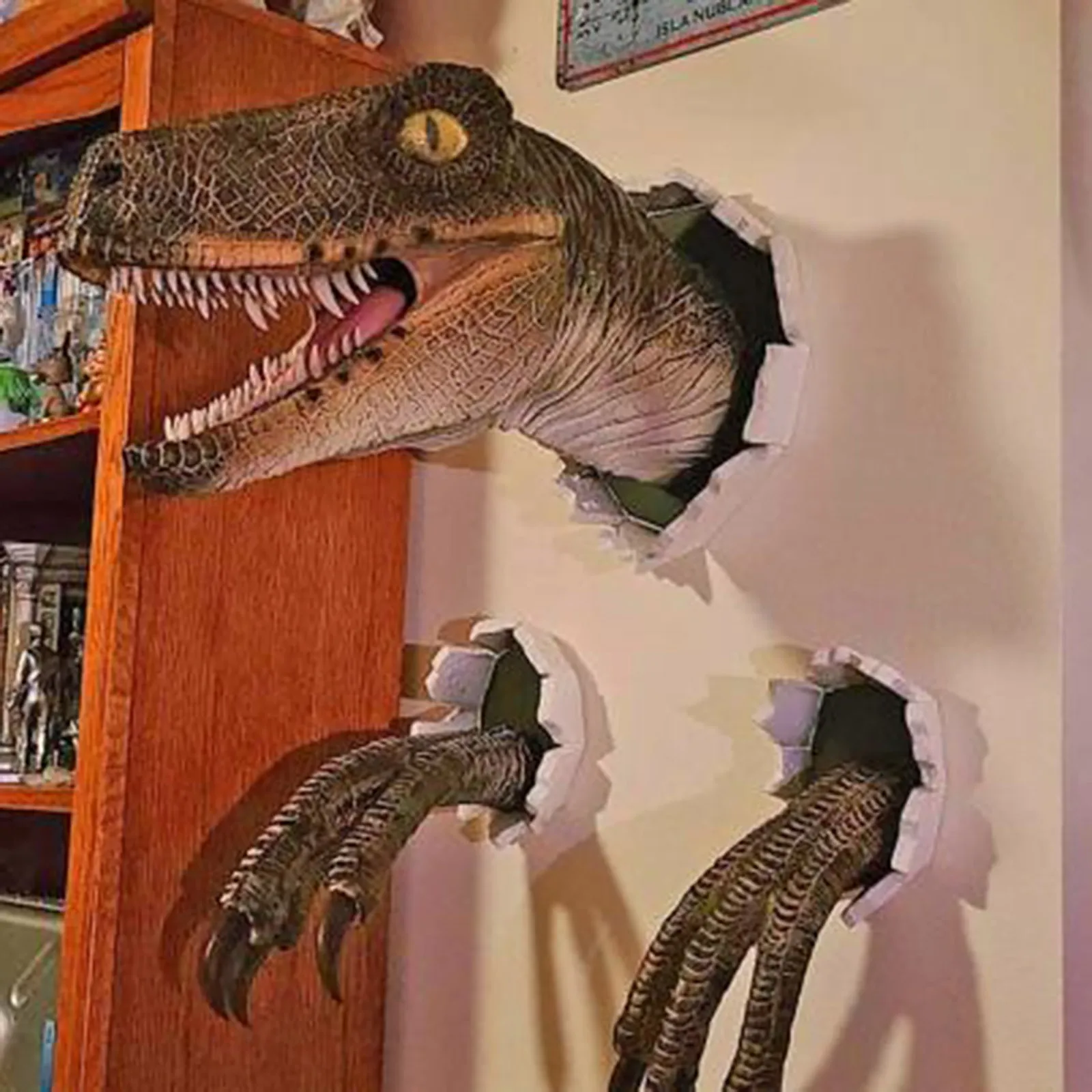 3D Wall Mounted Dinosaur Sculpture Wall Art Life-Like Wall Bursting Dinosaur Bust Wall Art Poster and Prints Art for Home Decor
3D Wall Mounted Dinosaur Sculpture Wall Art Life-Like Wall Bursting Dinosaur Bust Wall Art Poster and Prints Art for Home Decor