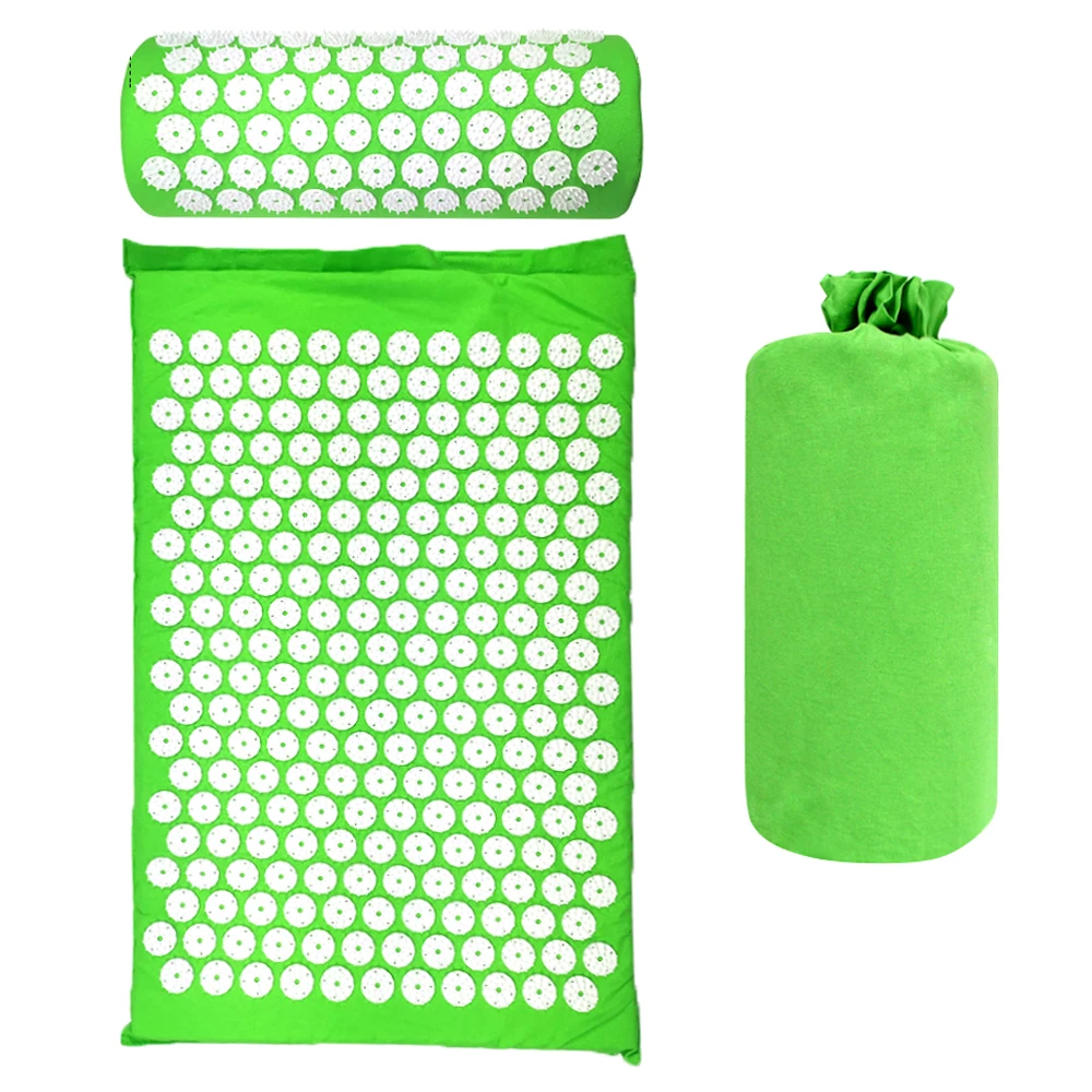 Acupressure Mat and Pillow Set Fitness Yoga Massage Mat Relief Body Pain Acupuncture Cushion with Carry Bag
Acupressure Mat and Pillow Set Fitness Yoga Massage Mat Relief Body Pain Acupuncture Cushion with Carry Bag