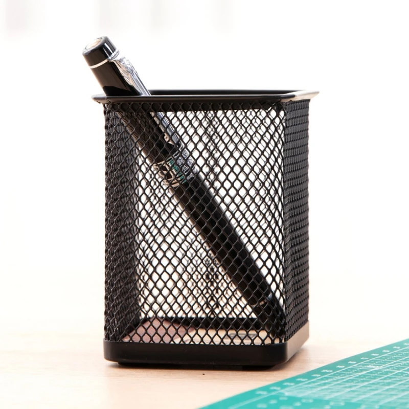 Deli Pen Holder Square Pen Holder high-quality mesh steel durable and non-deformable anti-skid pad at the bottom 9*8*8cm 
Deli Pen Holder Square Pen Holder high-quality mesh steel durable and non-deformable anti-skid pad at the bottom 9*8*8cm