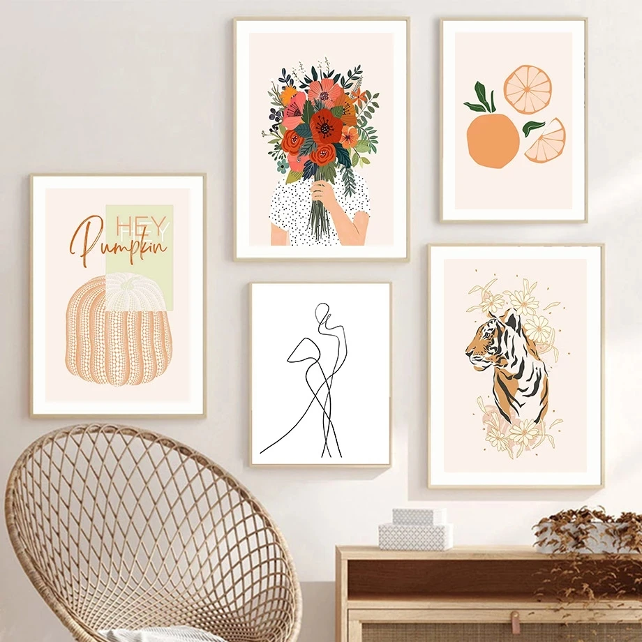 Abstract Flower Girl Line Face Tiger Lemon Wall Art Canvas Painting Nordic Posters and Prints Wall Home Decoration Painting
Abstract Flower Girl Line Face Tiger Lemon Wall Art Canvas Painting Nordic Posters and Prints Wall Home Decoration Painting