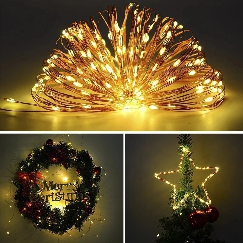 New 1M 3M 5M Copper Wire LED String lights Holiday lighting Fairy Garland For Christmas Tree Wedding Party Decoration
New 1M 3M 5M Copper Wire LED String lights Holiday lighting Fairy Garland For Christmas Tree Wedding Party Decoration