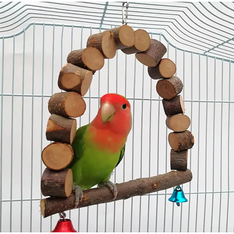 Natural Wooden Parrots Swing Toy Birds Perch Hanging Swings In Cage Creative Cockatiel Parakeet Toys With Bell Bird Accessories
Natural Wooden Parrots Swing Toy Birds Perch Hanging Swings In Cage Creative Cockatiel Parakeet Toys With Bell Bird Accessories