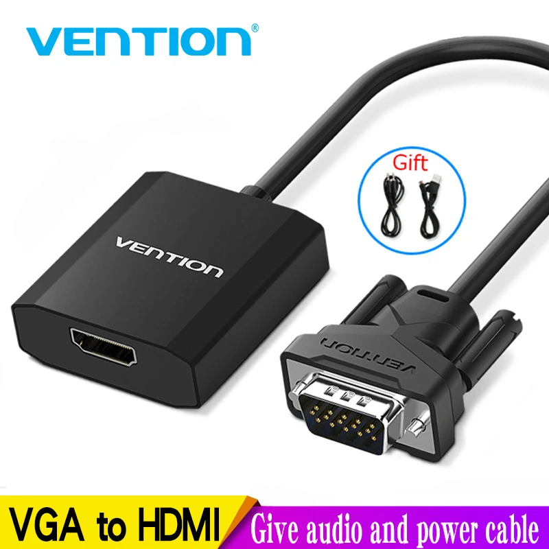 Vention VGA to HDMI Converter VGA HDMI Adapter Cable VGA to HDMI Audio Connector 1080P for PC Laptop Notebook to HDTV Projector
Vention VGA to HDMI Converter VGA HDMI Adapter Cable VGA to HDMI Audio Connector 1080P for PC Laptop Notebook to HDTV Projector