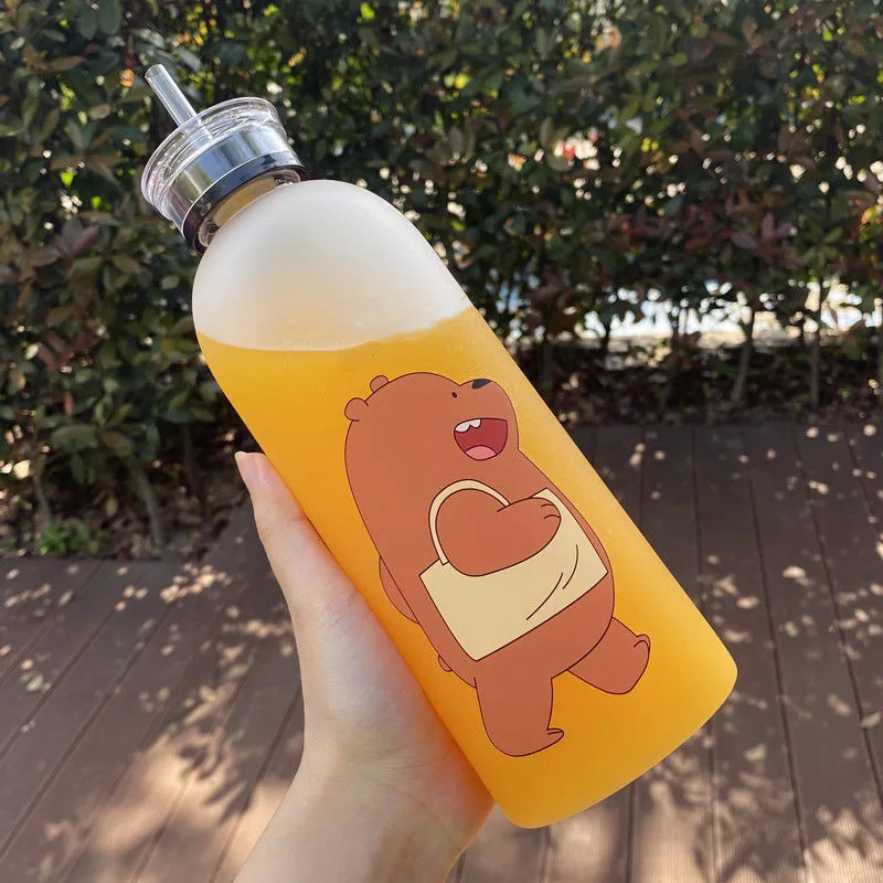 1000ml Frosted water Bottles Transparent Plastic Bottle Cartoon Leak-proof Drinkware Cute Student Girl Gift Cup
1000ml Frosted water Bottles Transparent Plastic Bottle Cartoon Leak-proof Drinkware Cute Student Girl Gift Cup