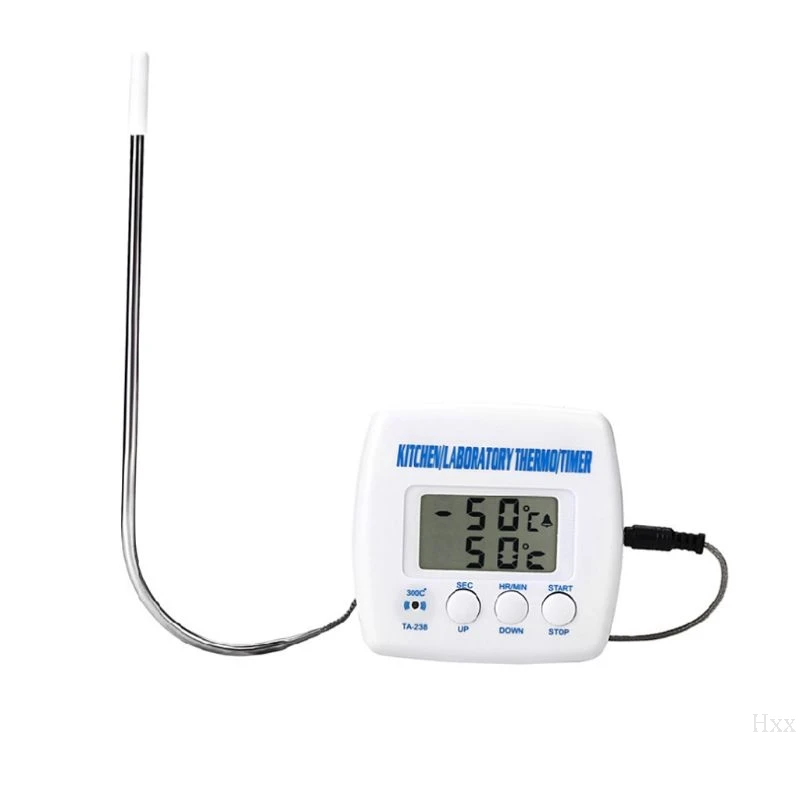 Digital Food Temperature Meter Timer Lcd Display Long Probe for Cooking Meat BBQ Grill Liquids Kitchen Temperature Measuring Too
Digital Food Temperature Meter Timer Lcd Display Long Probe for Cooking Meat BBQ Grill Liquids Kitchen Temperature Measuring Too