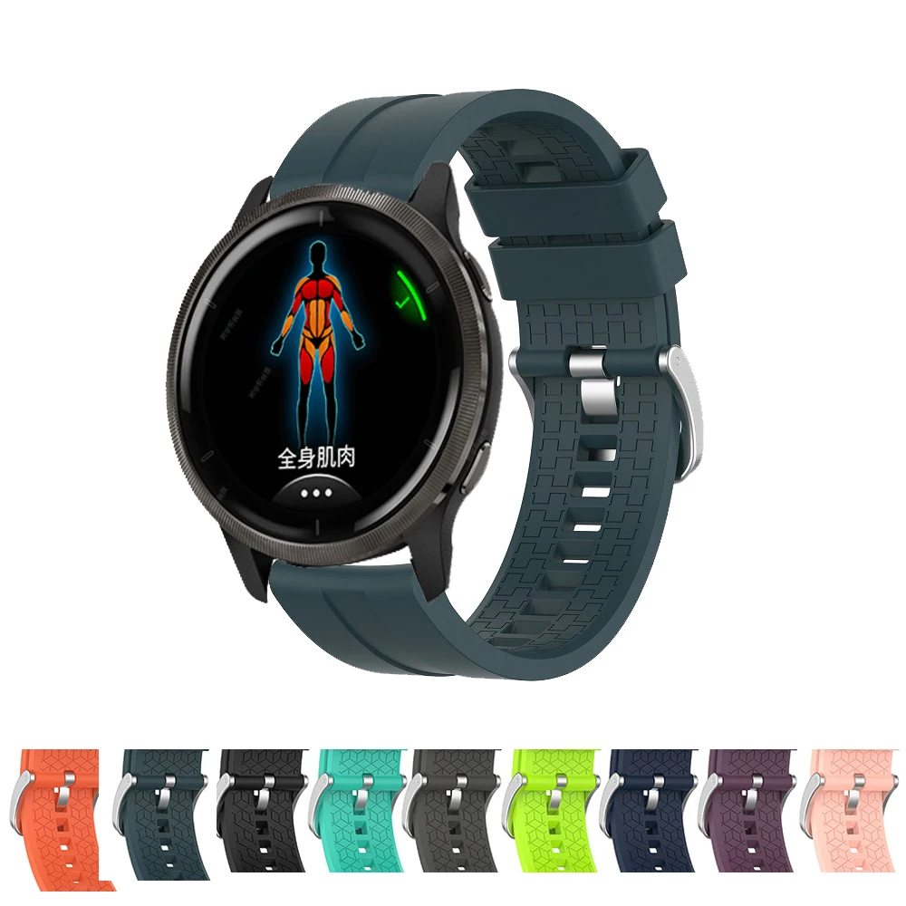 Ремешок силиконовый для Garmin Vivoactive 4 Vivoactive4 спортивный браслет наручных часов 22 мм