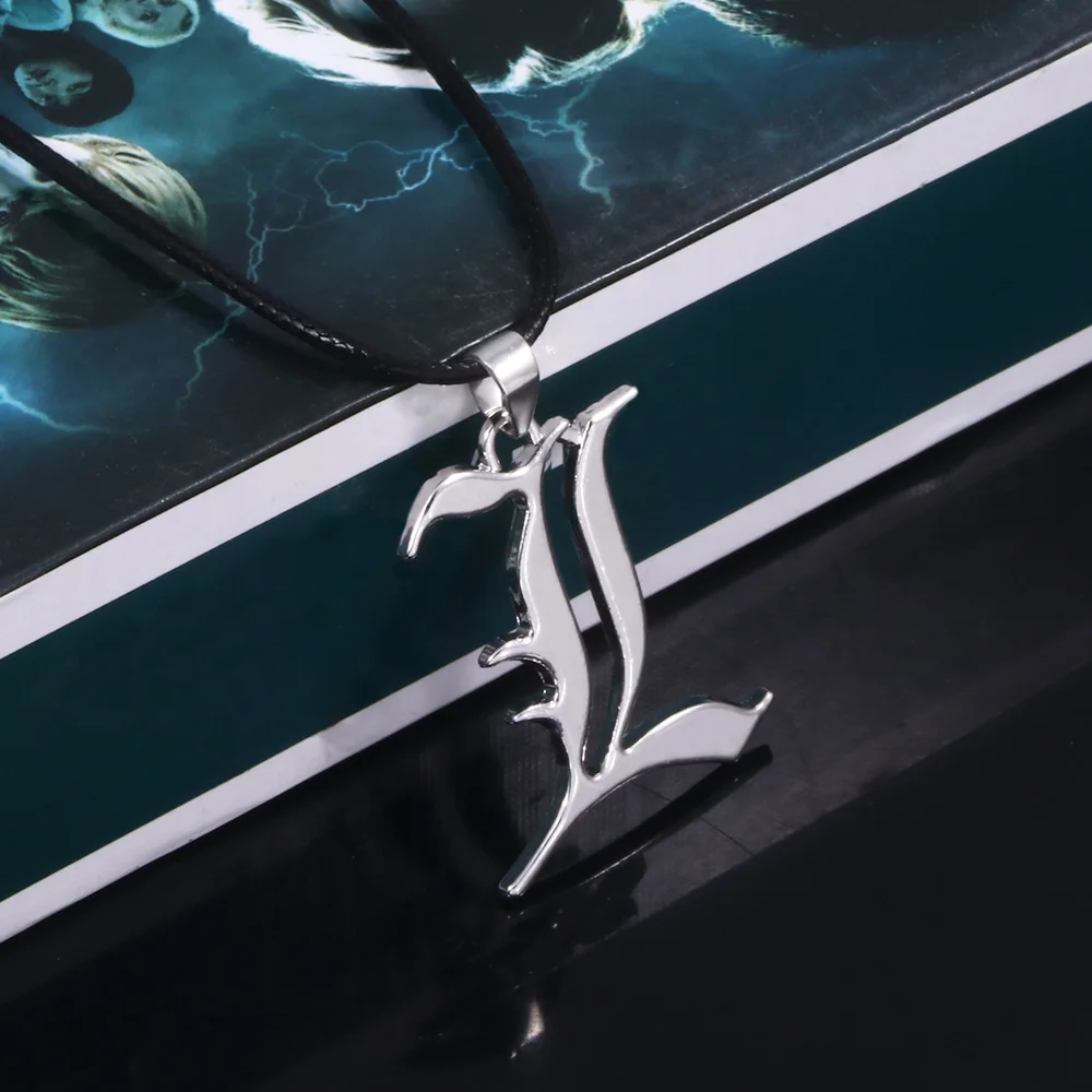 Ожерелье из аниме тетрадь смерти с двойной подвеской L ювелирное изделие кулоном