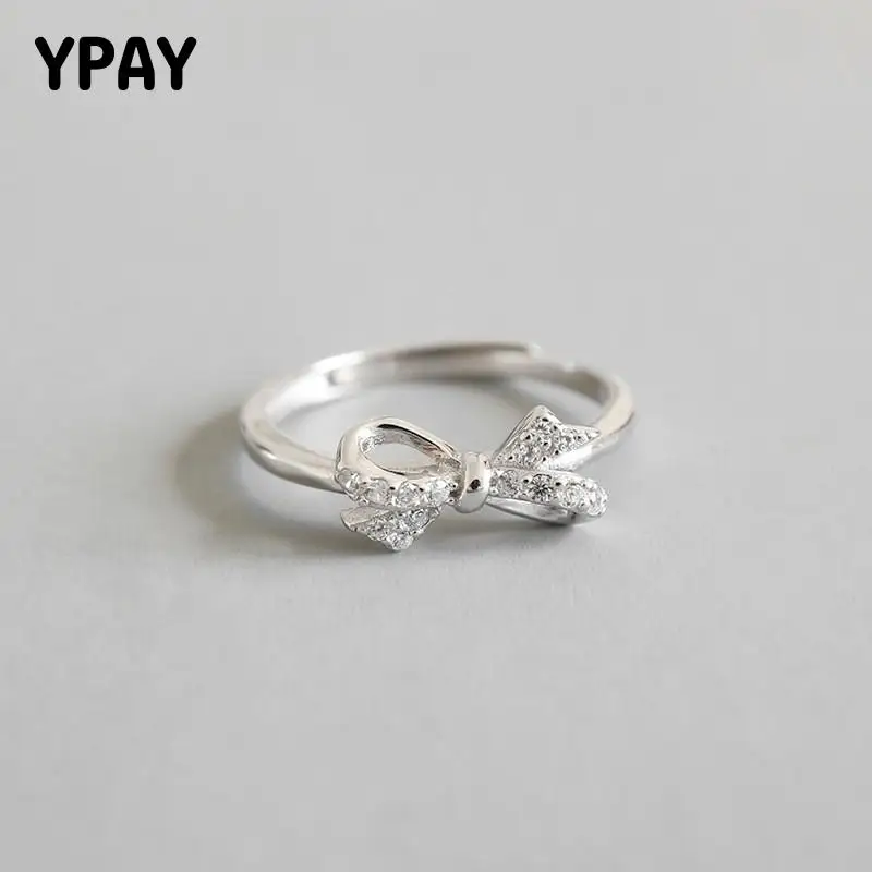 YPAY Authentic 100% 925 Sterling Silver Finger Rings for Women Girls Bow Knot Stackable Ring Micro Pave Zircon Jewelry YMR507
YPAY Authentic 100% 925 Sterling Silver Finger Rings for Women Girls Bow Knot Stackable Ring Micro Pave Zircon Jewelry YMR507