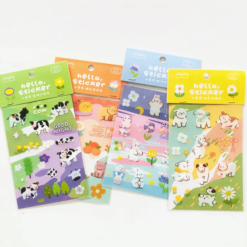 PET Sticker Farm Animals Cows Dog Rabbit Little Love Series Handbook Material Sticker 4 Types
PET Sticker Farm Animals Cows Dog Rabbit Little Love Series Handbook Material Sticker 4 Types