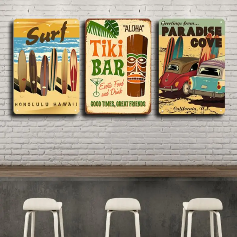 Vintage Surf Beach Sign Metal Plate Summer Retro Tin Sign Plaque Metal Wall Decor for Bar Club Home Decorative Car Iron Painting
Vintage Surf Beach Sign Metal Plate Summer Retro Tin Sign Plaque Metal Wall Decor for Bar Club Home Decorative Car Iron Painting