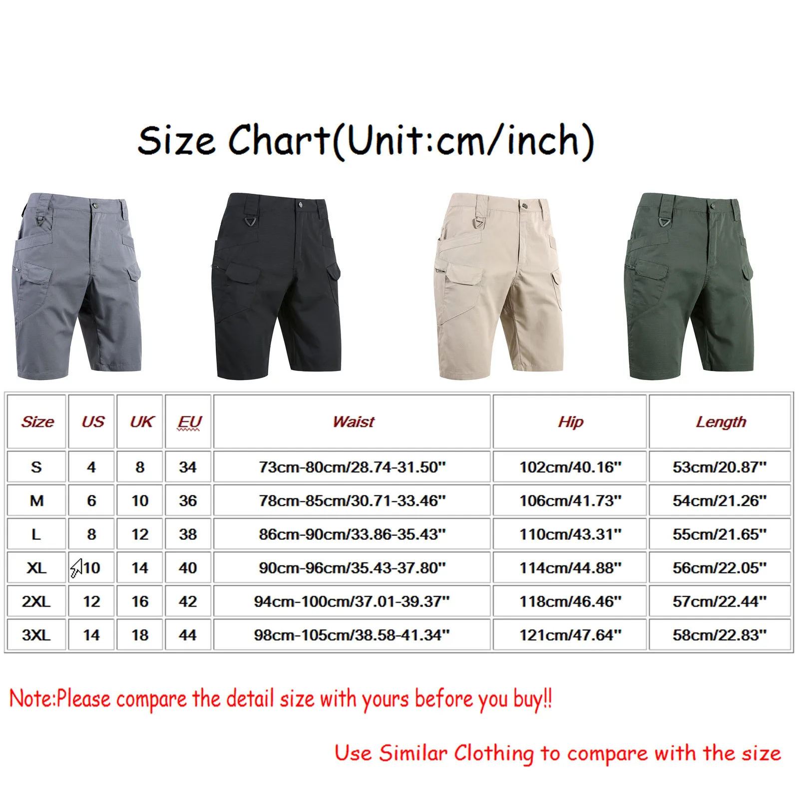 Men's Loose Cargo Pants 2021 Casual Shorts Summer Outdoor Waterproof Breathable Tactics Trunks Fitness Workout Beach Shorts#G30
Men's Loose Cargo Pants 2021 Casual Shorts Summer Outdoor Waterproof Breathable Tactics Trunks Fitness Workout Beach Shorts#G30