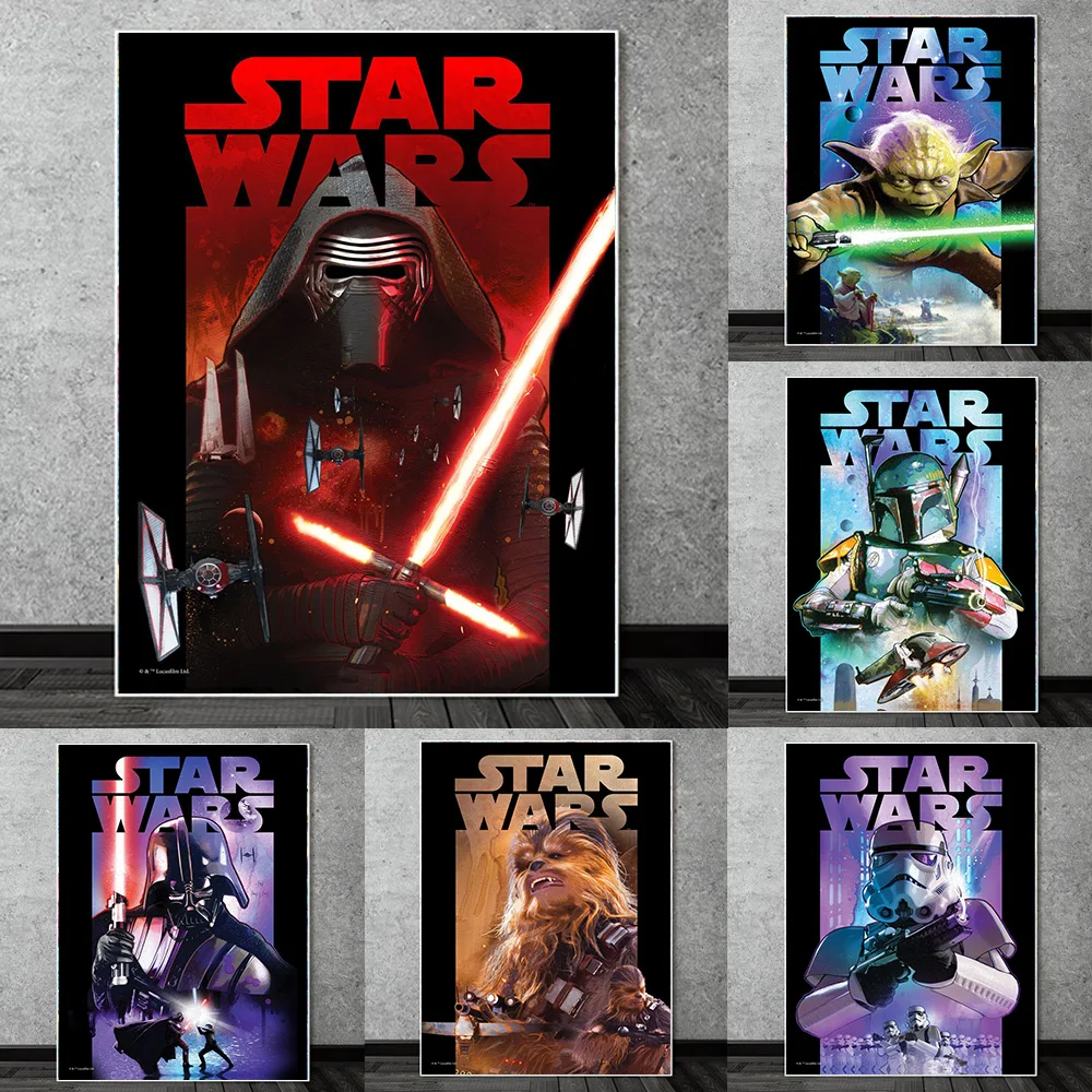 Disney Star Wars Portrait Vader Canvas Paintings on the Wall Art Posters and Prints Yoda Retro Pictures Home Wall Decor Cuadros
Disney Star Wars Portrait Vader Canvas Paintings on the Wall Art Posters and Prints Yoda Retro Pictures Home Wall Decor Cuadros