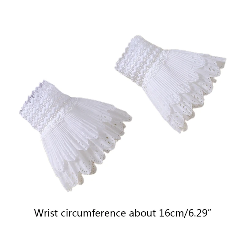 1 Pair Korean Women Girls Fake Flared Sleeves Floral Layered Lace False Cuffs Sweater Wrist Warmers
1 Pair Korean Women Girls Fake Flared Sleeves Floral Layered Lace False Cuffs Sweater Wrist Warmers
