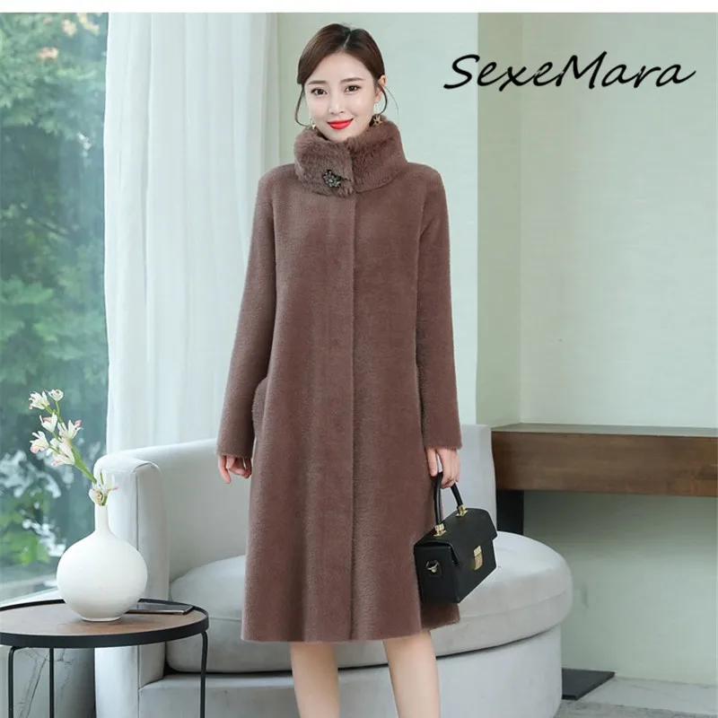 Korean Style 2019 Single Breasted Wool Fur Coats for Women Winter Elegant Plus Sized Coats 
Korean Style 2019 Single Breasted Wool Fur Coats for Women Winter Elegant Plus Sized Coats