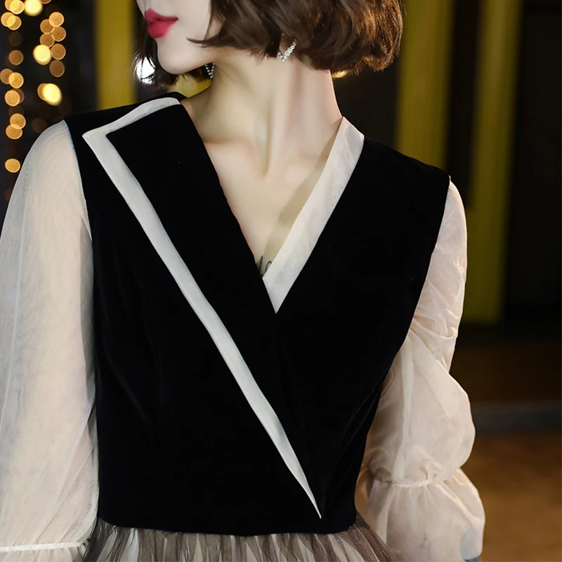 Elegant Gradient Color Black Evening Dresses It's Yiiya AR436 V-neck Robe De Soiree A Line Three Quater Sleeve Evening Dress
Elegant Gradient Color Black Evening Dresses It's Yiiya AR436 V-neck Robe De Soiree A Line Three Quater Sleeve Evening Dress