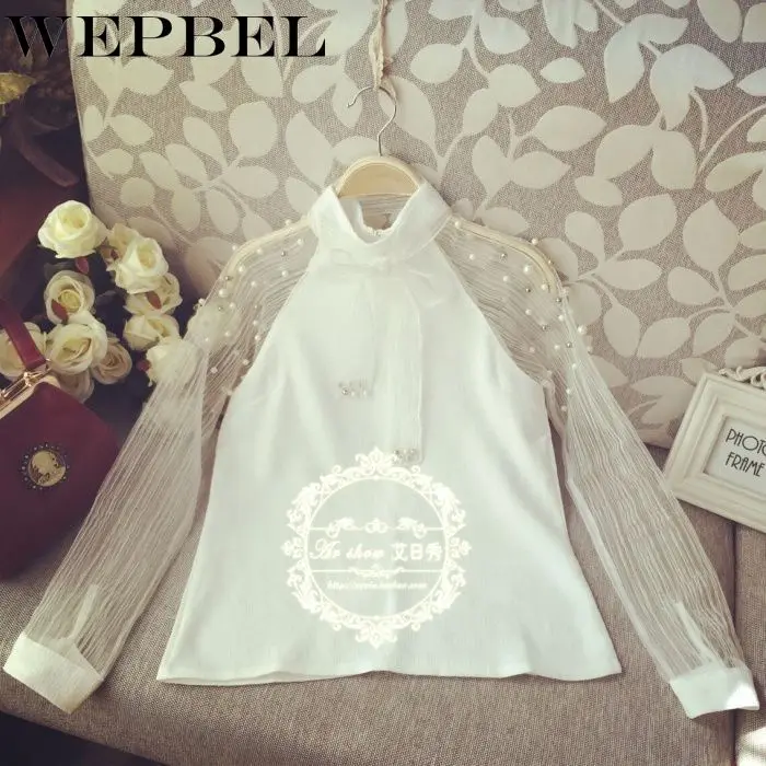 WEPBEL Women Elegant Bow Of Pearl White Blouse Casual Chiffon Shirt Plus Size Tops
WEPBEL Women Elegant Bow Of Pearl White Blouse Casual Chiffon Shirt Plus Size Tops