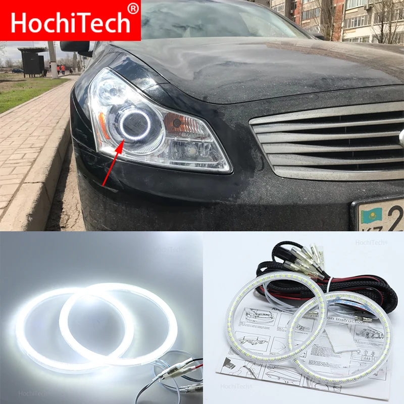 Для Infiniti G35 2006 2007 2008 супер яркий белый цвет 3528 SMD комплект светодиодов глаза ангела