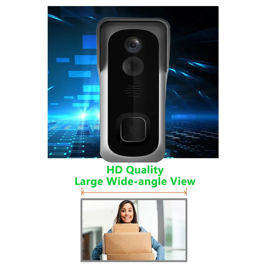 1080P Wireless WiFi Doorbell Freely Paste Video Doorbell Video Call Infrared 140 Super Wide Angle Low-power Doorbell
1080P Wireless WiFi Doorbell Freely Paste Video Doorbell Video Call Infrared 140 Super Wide Angle Low-power Doorbell