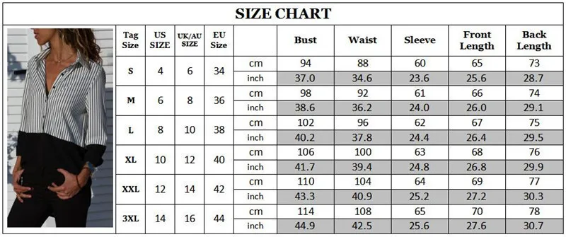 New women Long Sleeve 2019 Shirts Casual Patchwork Striped Blouse Plus Size Top Tee Female Shirts Turn-Down Collar blouse
New women Long Sleeve 2019 Shirts Casual Patchwork Striped Blouse Plus Size Top Tee Female Shirts Turn-Down Collar blouse