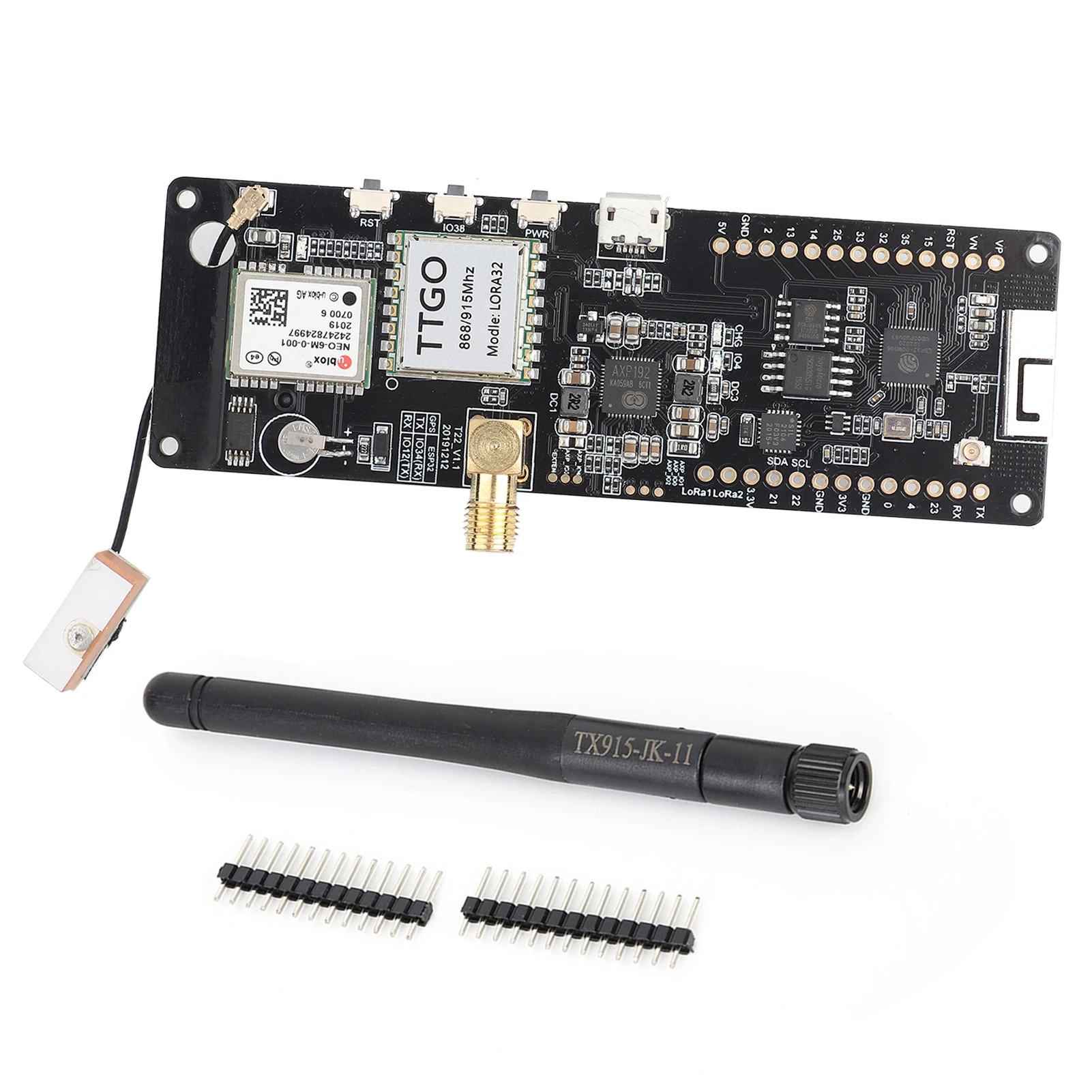 For TTGO T-Beam ESP32 LoRa 915Mhz Wireless WiFi GPS Module with Battery Base Development Board
For TTGO T-Beam ESP32 LoRa 915Mhz Wireless WiFi GPS Module with Battery Base Development Board