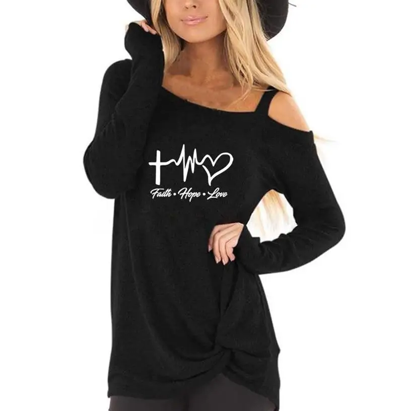 2021 New Fashion Faith Hope Love Letters Print Long Sleeve Oblique Shoulder T-Shirt Beach Women 
2021 New Fashion Faith Hope Love Letters Print Long Sleeve Oblique Shoulder T-Shirt Beach Women