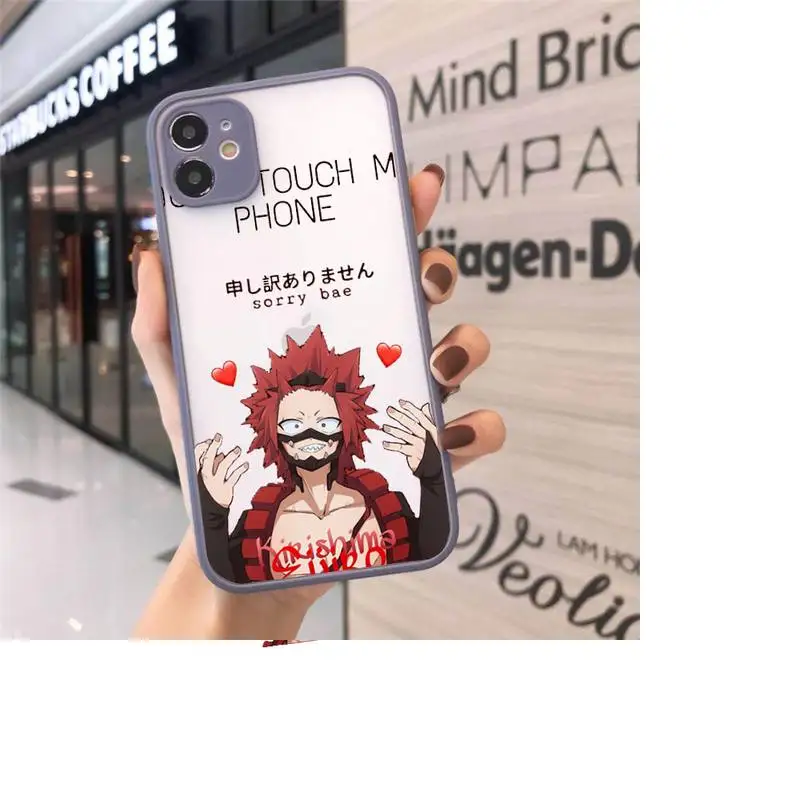 kirishima My Hero Academia Anime Phone Cases Matte Transparent for iPhone 7 8 11 12 s mini pro X XS XR MAX Plus cover funda
kirishima My Hero Academia Anime Phone Cases Matte Transparent for iPhone 7 8 11 12 s mini pro X XS XR MAX Plus cover funda