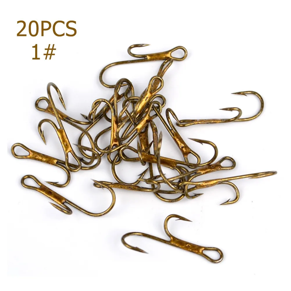 

20pcs/lot High Carbon Steel Fishing Double Hook 1# 2# 4# 6# 8# Worm Lure Barbed Crank Hooks With Eye Carp Fishing Tackle Pesca
