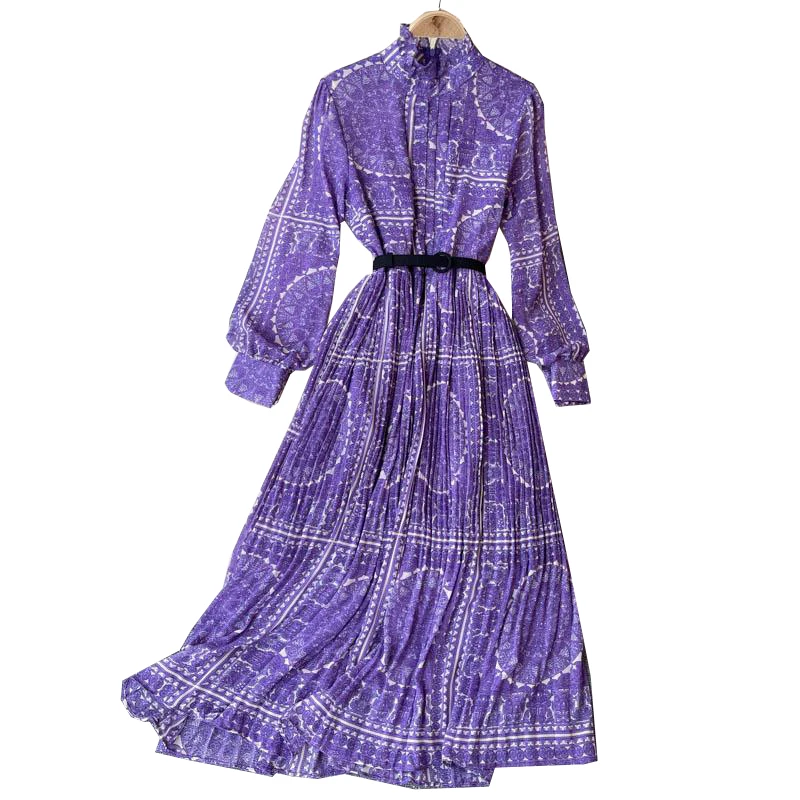 LY VAREY LIN Spring Autumn Women Retro Temperament Long Sleeve Dress Holiday Style Stand Collar Pleated Chiffon Elegant Dress
LY VAREY LIN Spring Autumn Women Retro Temperament Long Sleeve Dress Holiday Style Stand Collar Pleated Chiffon Elegant Dress