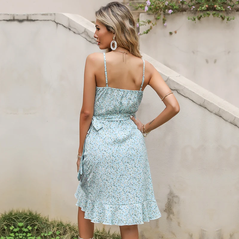 2020 Dresses for Women Summer Short Sleeveless Female Dress V-Neck Sexy Spaghetti Strap Ruffles Dresses
2020 Dresses for Women Summer Short Sleeveless Female Dress V-Neck Sexy Spaghetti Strap Ruffles Dresses