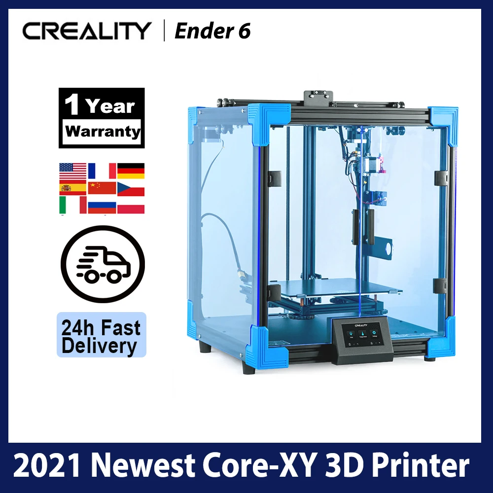 NEW Creality 3D Ender-6 3D Printer DIY Kit TMC2208 Driver 3 Times Faster Print Speed 250*250*400mm Stable Core-XY Structure
NEW Creality 3D Ender-6 3D Printer DIY Kit TMC2208 Driver 3 Times Faster Print Speed 250*250*400mm Stable Core-XY Structure