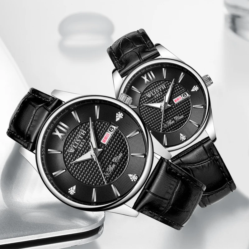 Men Watches Top Luxury Brand WLISTH Sport Quartz Watch Chronograph Waterproof Wrist Man Stainless Steel Date Clock | Наручные часы