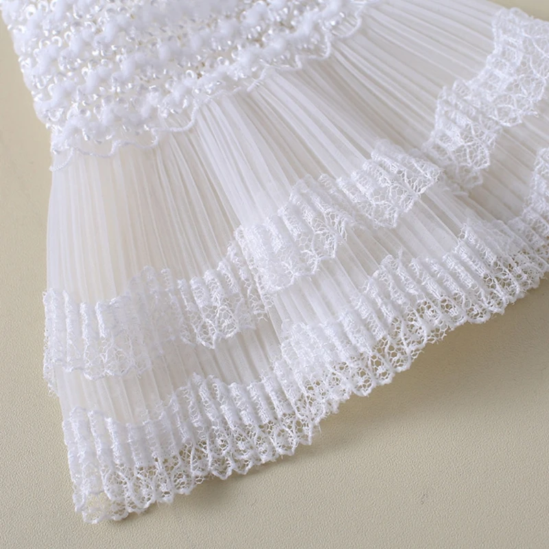 1 Pair Women Girls Fake Flared Sleeves Layered Lace Pleated Ruched False Cuffs 85WB
1 Pair Women Girls Fake Flared Sleeves Layered Lace Pleated Ruched False Cuffs 85WB
