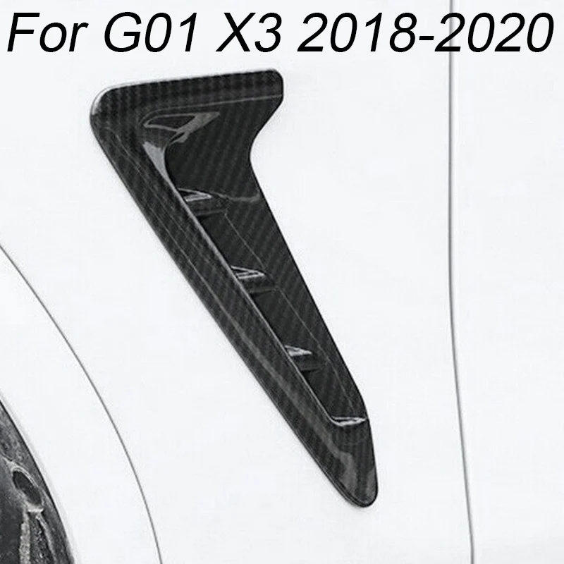 For-BMW X3 G01 2018 2019 2020 Car ABS Carbon Fiber Look Side Body Intake Grille Fender Air Vent Decoration Cover Trim
For-BMW X3 G01 2018 2019 2020 Car ABS Carbon Fiber Look Side Body Intake Grille Fender Air Vent Decoration Cover Trim
