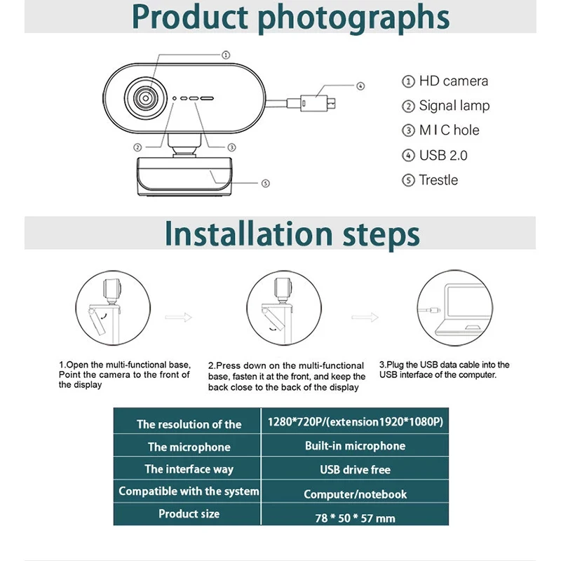 Webcam 1080P Full HD Web Camera With Microphone USB Plug Web Cam For PC Computer Live meeting Video Calling Drive-free Camera 
Webcam 1080P Full HD Web Camera With Microphone USB Plug Web Cam For PC Computer Live meeting Video Calling Drive-free Camera