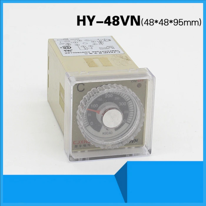 Pointer temperature controller HY-48VN 45 * 45mm temperature controller instrument RELAY (6W) + SSR (5W)
Pointer temperature controller HY-48VN 45 * 45mm temperature controller instrument RELAY (6W) + SSR (5W)