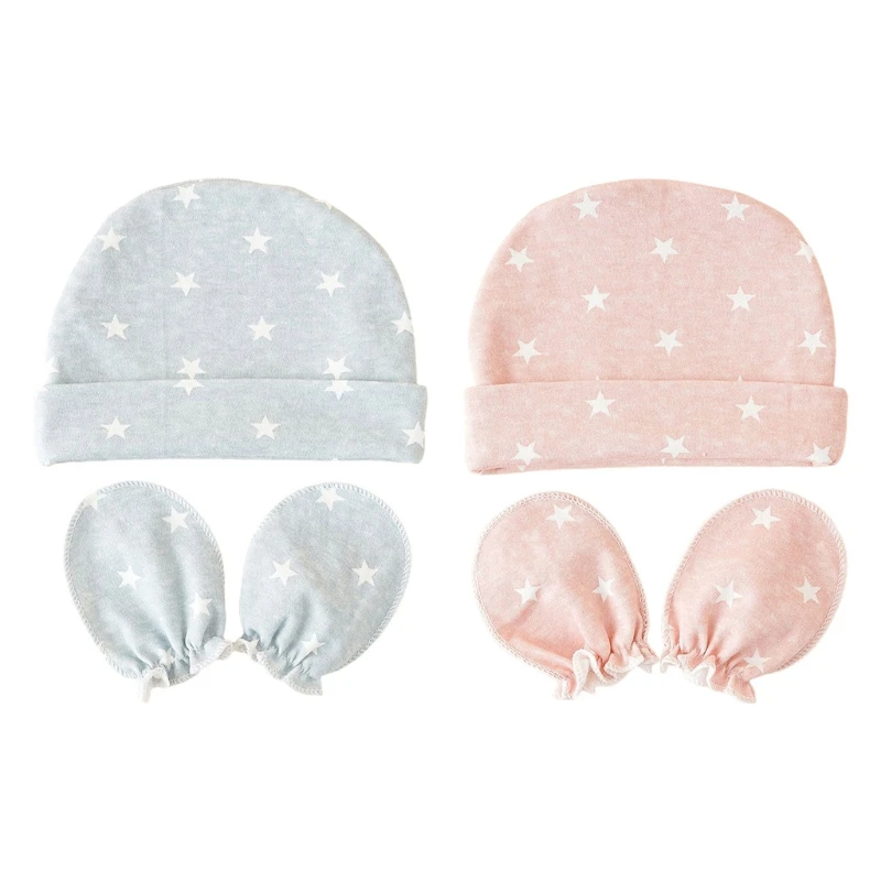Stars Printed Baby Gloves Hat Set Soft Cotton Mittens Beanie Cap Nightcap Kit for Infant Newborn Shower Gifts
Stars Printed Baby Gloves Hat Set Soft Cotton Mittens Beanie Cap Nightcap Kit for Infant Newborn Shower Gifts
