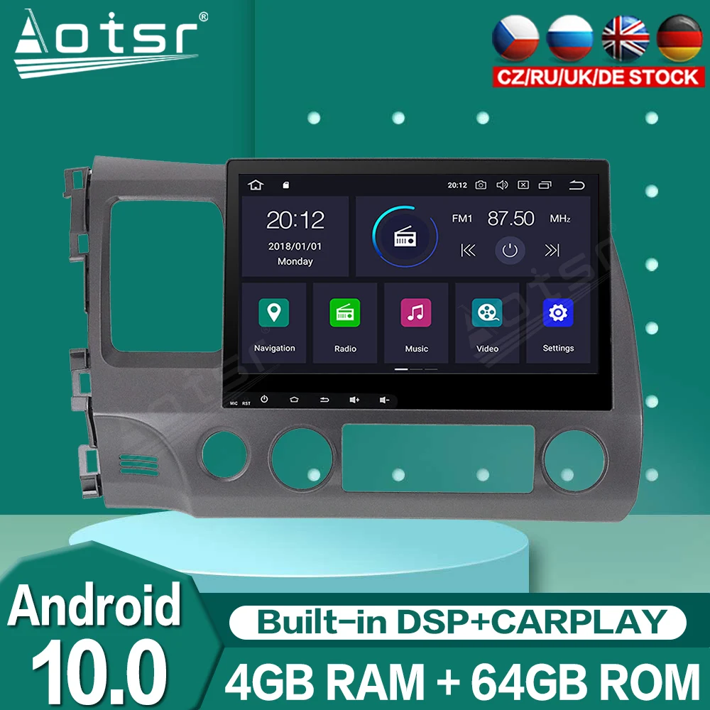 For Honda CIVIC 2006-2011 Android10.0 PX5/PX6 Audio Radio Carplay Car Multimedia Auto Stereo Player GPS Navigation Tape Recorder
For Honda CIVIC 2006-2011 Android10.0 PX5/PX6 Audio Radio Carplay Car Multimedia Auto Stereo Player GPS Navigation Tape Recorder