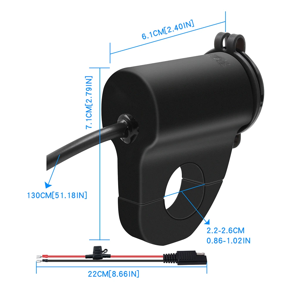 12V Motorcycle Phone Charger Waterproof QC3.0 Dual USB 2.4A Super Fast Charge With Voltmeter Switch Line High Quality Durable
12V Motorcycle Phone Charger Waterproof QC3.0 Dual USB 2.4A Super Fast Charge With Voltmeter Switch Line High Quality Durable