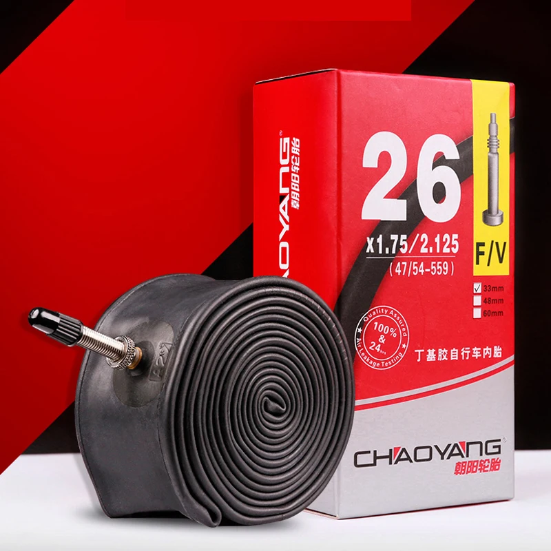 CHAOYANG MTB Bicycle Tube ROAD 26 27.5 29 inch 1.75-2.1/2.35 FV 33mm 48mm Mountain Bike ROAD Inner Tire
CHAOYANG MTB Bicycle Tube ROAD 26 27.5 29 inch 1.75-2.1/2.35 FV 33mm 48mm Mountain Bike ROAD Inner Tire
