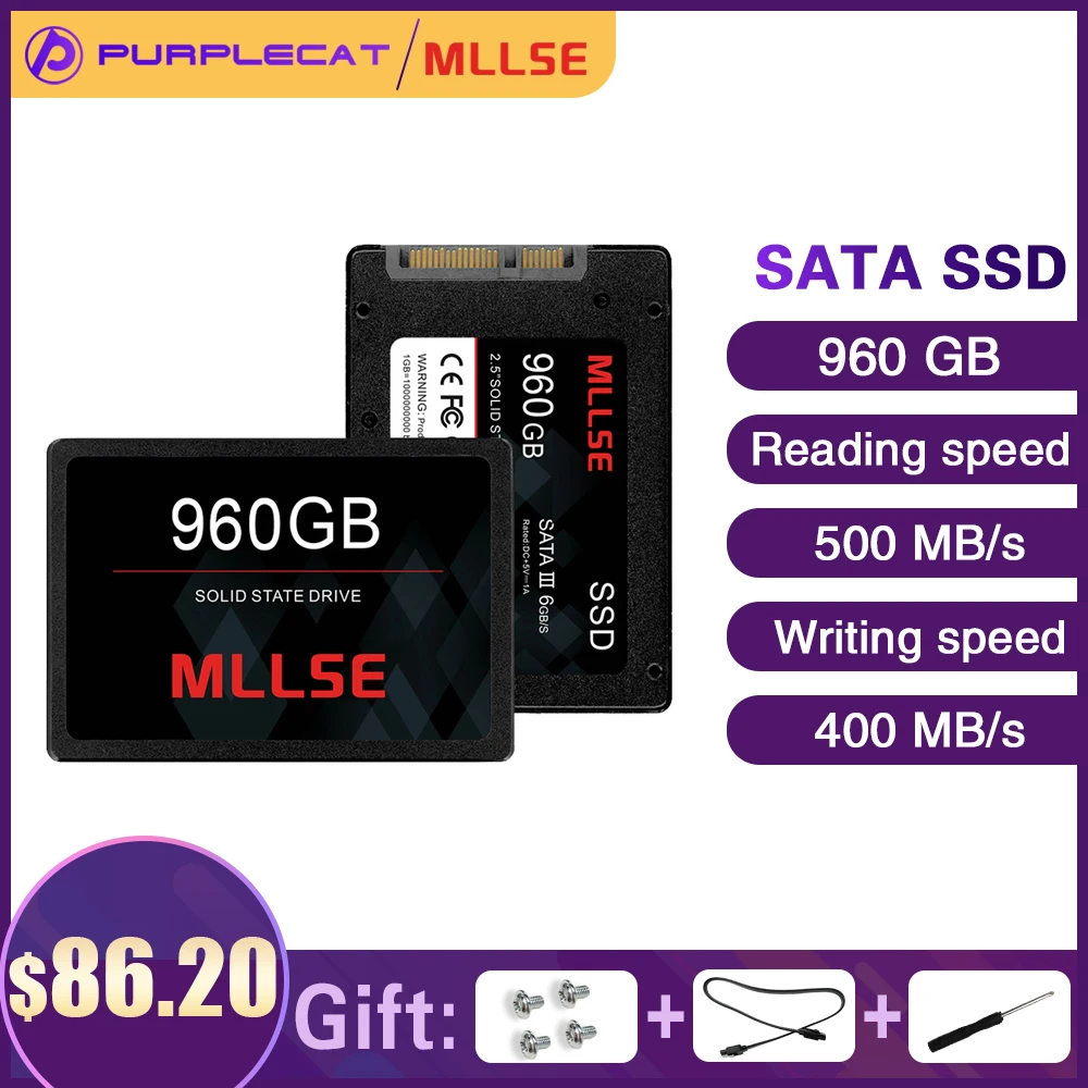 MLLSE SATA 3 Ssd 960 ГБ Hdd 2 5 жесткий диск дюйма Внутренний твердотельный накопитель для