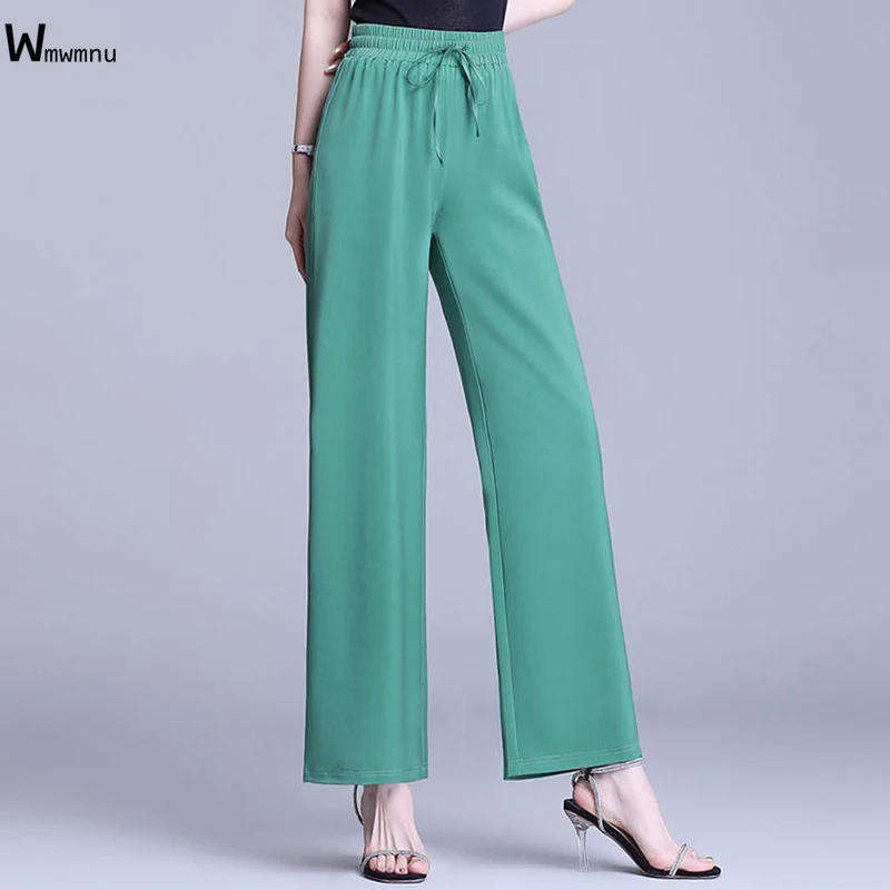Summer streetwear Loose Straight Leg Pants Plus Size 5XL Trousers Basic Elastic High Waist Solid Women's Wide Leg Pants Lady
Summer streetwear Loose Straight Leg Pants Plus Size 5XL Trousers Basic Elastic High Waist Solid Women's Wide Leg Pants Lady