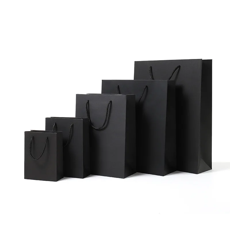 5Pcs Vertical Version Black High Quality Simple Paper Gift Bag Kraft Paper Candy Box with Handle Wedding Birthday Party Package
5Pcs Vertical Version Black High Quality Simple Paper Gift Bag Kraft Paper Candy Box with Handle Wedding Birthday Party Package