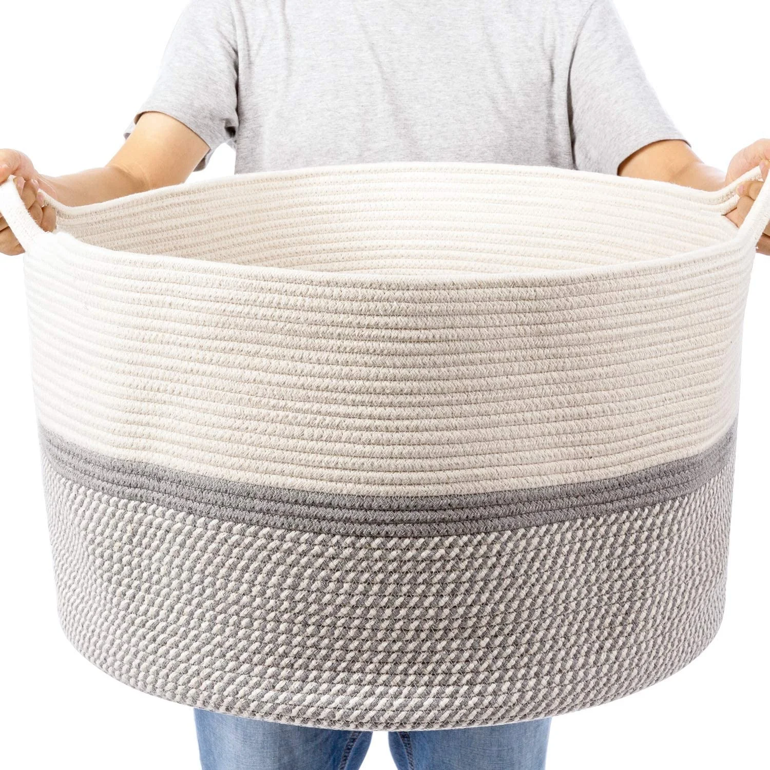 Extra Large Cotton Rope Laundry Hamper Woven Collapsible Laundry Basket Clothes Storage Basket for Blankets Clothes Hamper
Extra Large Cotton Rope Laundry Hamper Woven Collapsible Laundry Basket Clothes Storage Basket for Blankets Clothes Hamper