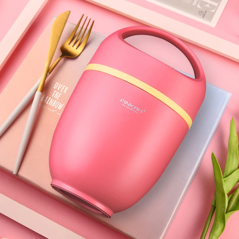 Pinkah Lunch Box Vacuum Insulated Keep Warm Leakproof Containers 2-Layer Stainless Steel Thermal Food Jar With Spoon 820ml
Pinkah Lunch Box Vacuum Insulated Keep Warm Leakproof Containers 2-Layer Stainless Steel Thermal Food Jar With Spoon 820ml