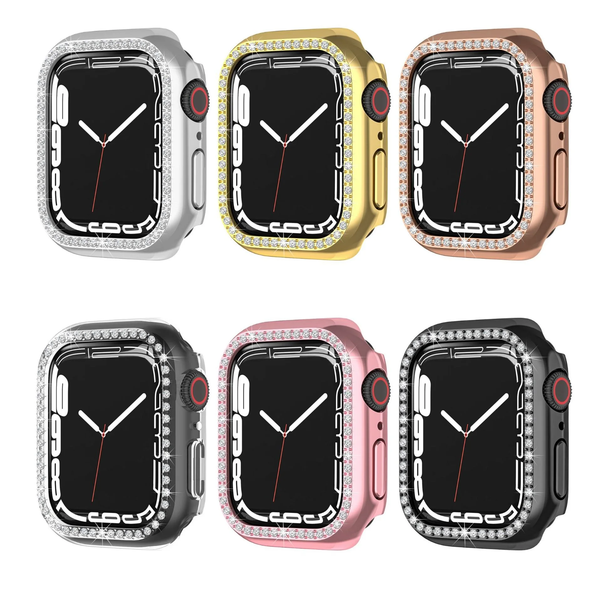Новый блестящий чехол GOOSUU для apple watch 7 41 мм 45 мм, защитный чехол стразы, Алмазный чехол для iwatch 7, чехол-бампер из поликарбоната с покрытием
Новый блестящий чехол GOOSUU для apple watch 7 41 мм 45 мм, защитный чехол стразы, Алмазный чехол для iwatch 7, чехол-бампер из поликарбоната с покрытием