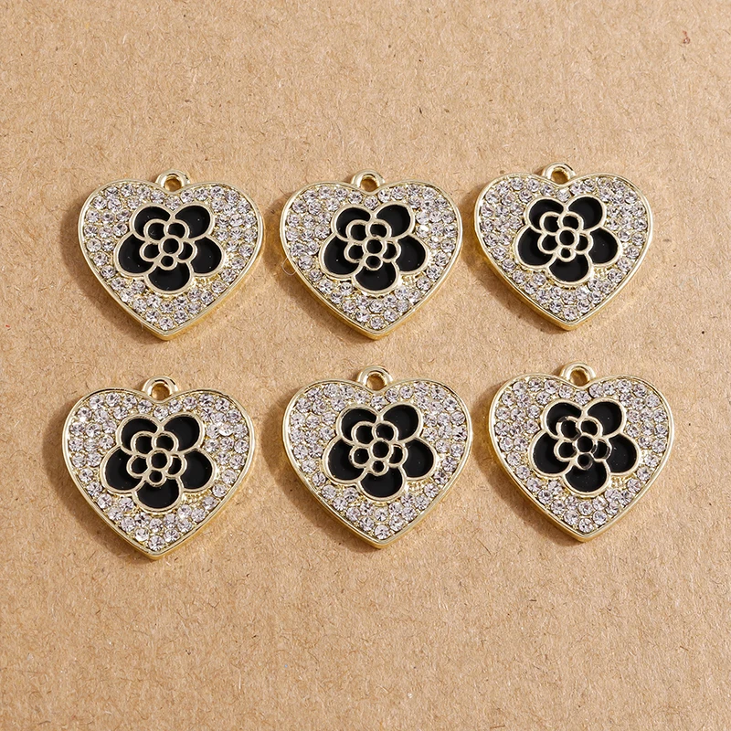 4pcs 18*18mm Trendy Crystal Love Heart Charms for Jewelry Making Enamel Flower Charms Pendants for DIY Necklaces Earrings Gifts
4pcs 18*18mm Trendy Crystal Love Heart Charms for Jewelry Making Enamel Flower Charms Pendants for DIY Necklaces Earrings Gifts
