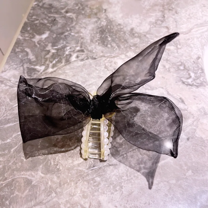 Korean Style Fairy Net Yarn Chiffon Ear Bow Hair Claw Imitation Pearl Back Head Hair Catch for Women Fashion Hair Accessories
Korean Style Fairy Net Yarn Chiffon Ear Bow Hair Claw Imitation Pearl Back Head Hair Catch for Women Fashion Hair Accessories