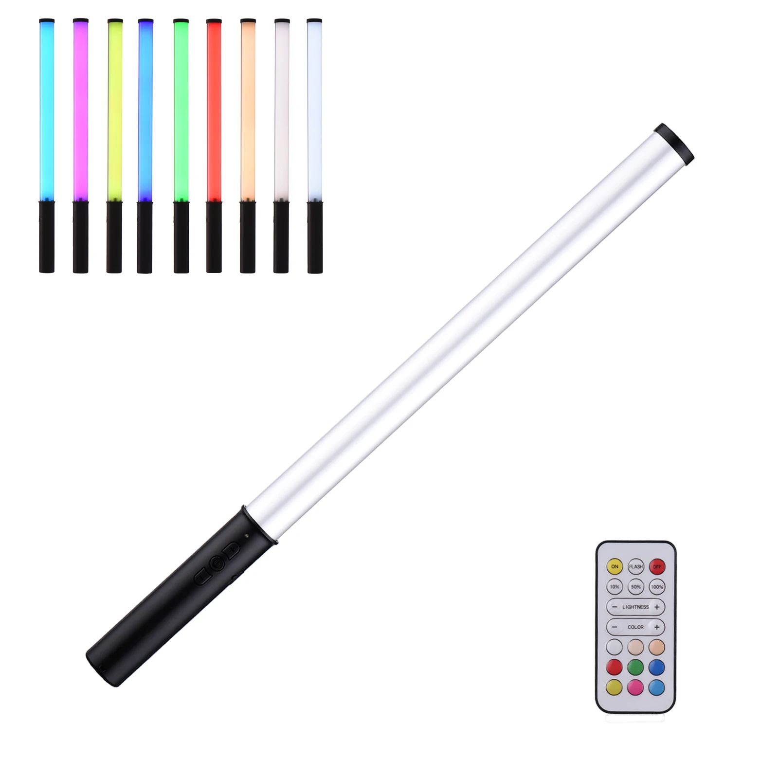 Andoer RGB LED Video Light Wand 10W 3000K-6000K 6 Colors 10%-100% Dimmable 150 Beads 1200LM with 9 Effects Remote Control
Andoer RGB LED Video Light Wand 10W 3000K-6000K 6 Colors 10%-100% Dimmable 150 Beads 1200LM with 9 Effects Remote Control