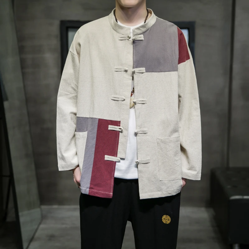 Creative Patch Patchwork Beggar Shirt Chinese Style Retro Zen Clothes Long Sleeves Linen Tang Suit Men Clothing Plus Size Top
Creative Patch Patchwork Beggar Shirt Chinese Style Retro Zen Clothes Long Sleeves Linen Tang Suit Men Clothing Plus Size Top